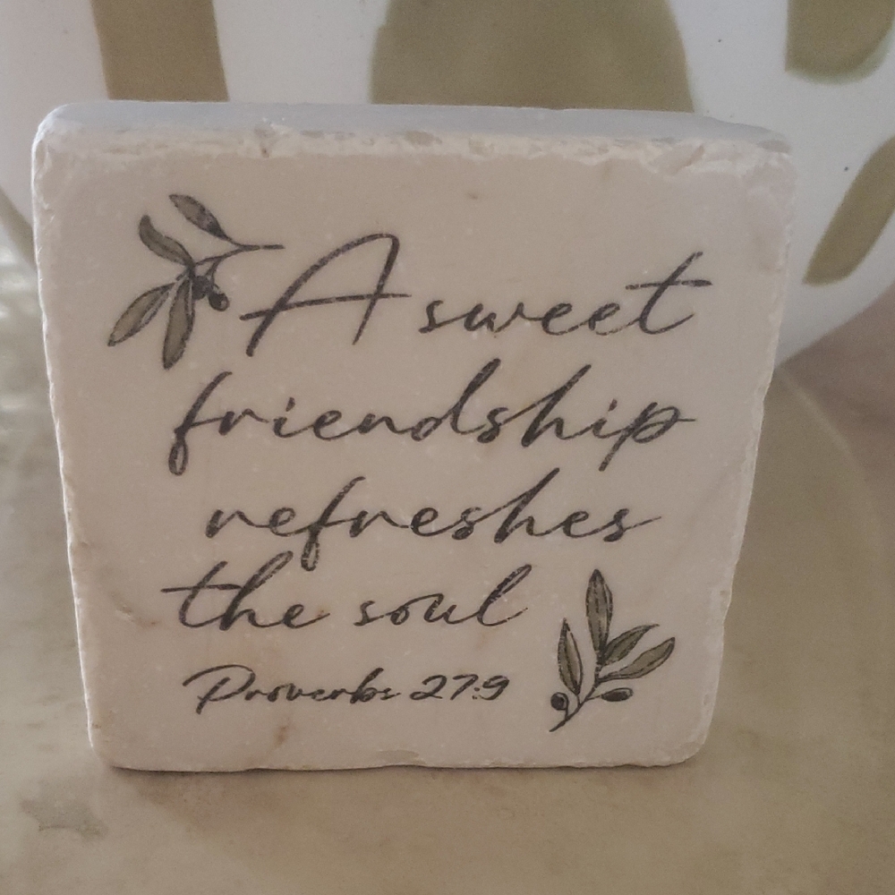 Inspirational Stone Plaque Proverbs 27:9